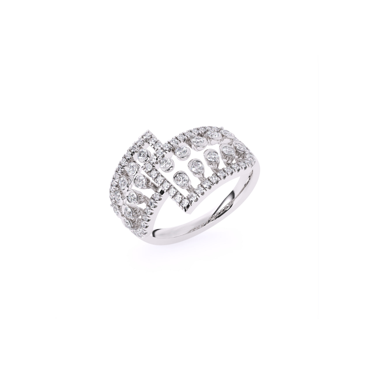 Art Deco Inspired lab Grown Diamond Anniversary Gift Ring